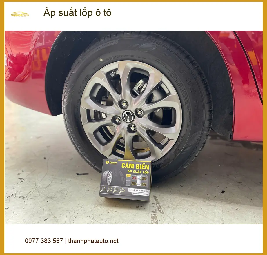 Bác Đạt lắp cảm biến áp suất lốp ô tô tại Quận 12 cho xe Hyundai Kona