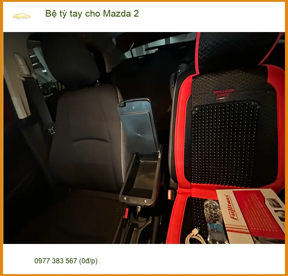 Anh Minh lắp bệ tỳ tay cho Mazda 2 tại Quận 2 để tăng tiện nghi lái xe ảnh thực tế 2