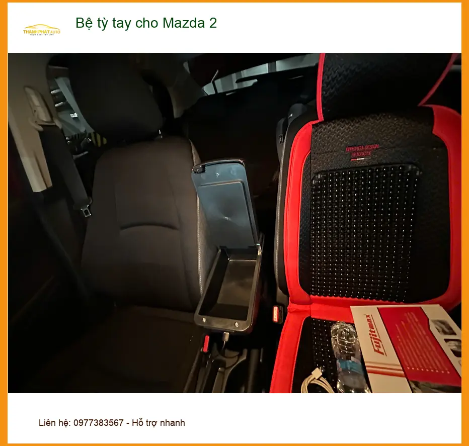 Anh Khang lắp bệ tỳ tay cho Mazda 2 tại Quận Nhà Bè để lái xe đỡ mỏi