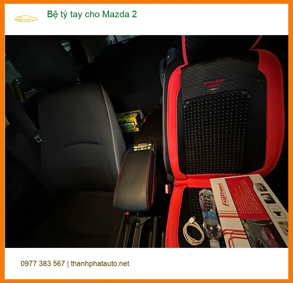 Anh Khang lắp bệ tỳ tay cho Mazda 2 tại Quận Nhà Bè để lái xe đỡ mỏi ảnh thực tế 2