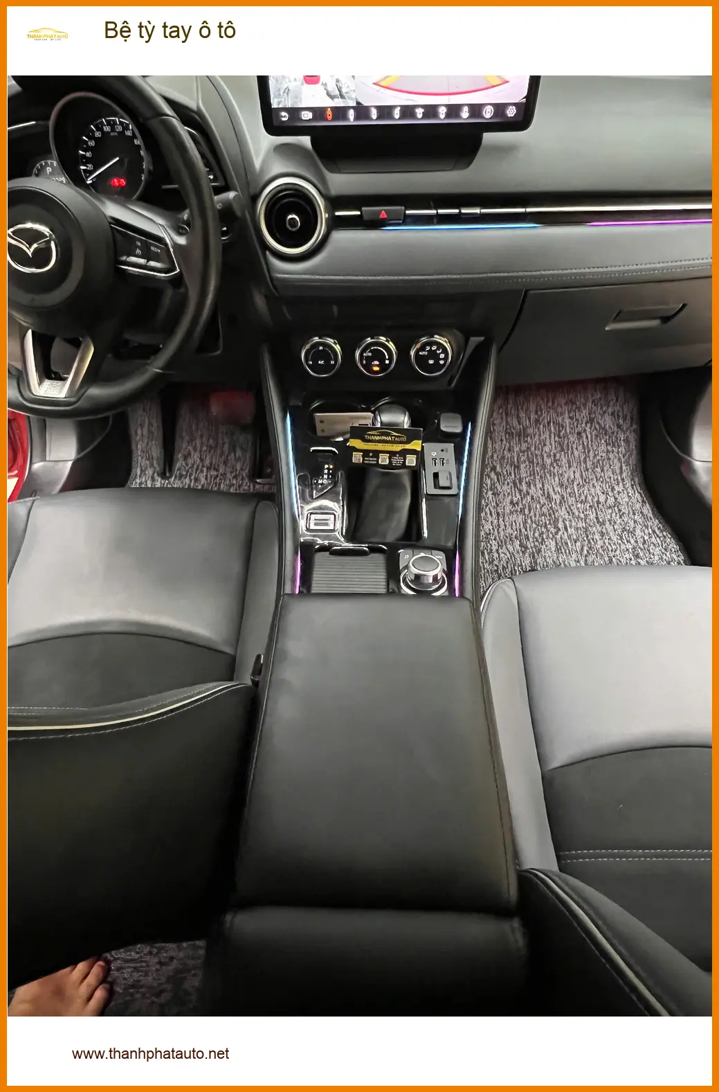 Anh Khải lắp bệ tỳ tay ô tô Hyundai Grand i10 ở Quận 2 tiện tỳ tay ảnh thực tế 3