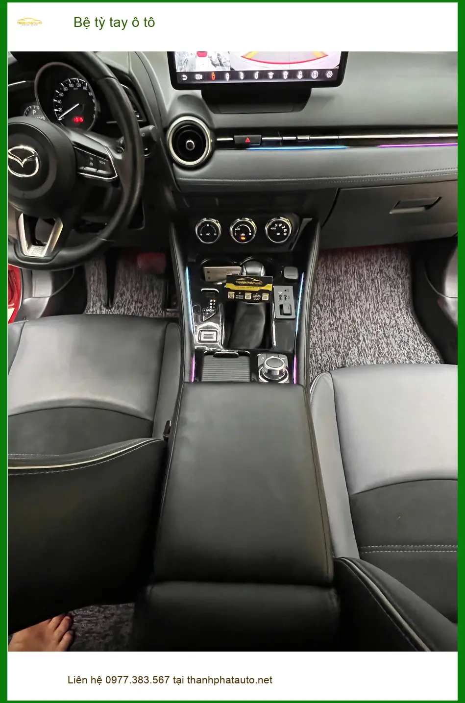 Chị Thảo lắp bệ tỳ tay ô tô Toyota Vios ở Cần Giờ giúp lái xe thoải mái hơn ảnh thực tế 4