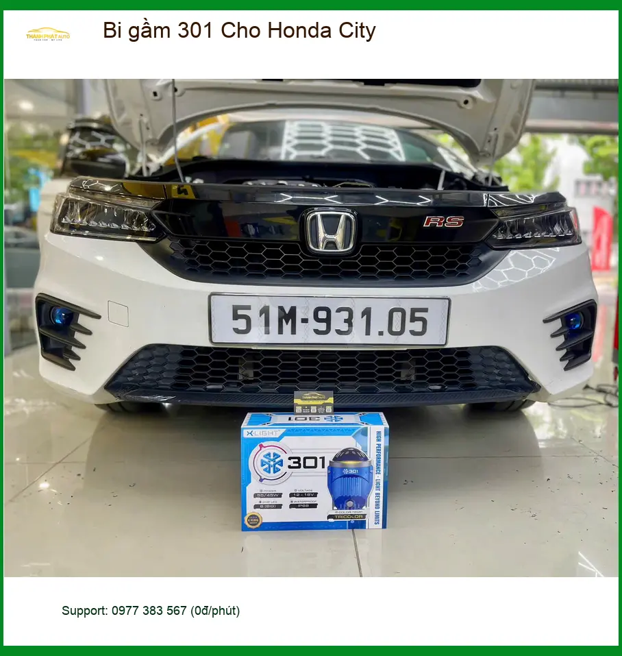 Anh Tùng độ bi gầm 301 cho Honda City tại Hóc Môn cải thiện tầm nhìn