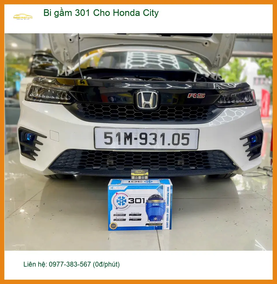Anh Long độ bi gầm 301 cho Honda City tại Quận 2 vì đèn zin yếu khi di chuyển đêm