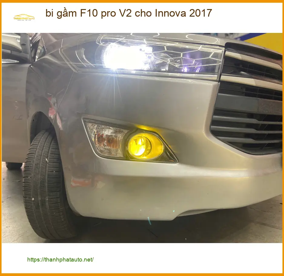 Anh Nam lắp bi gầm F10 pro V2 cho Innova 2017 ở Phú Nhuận đèn zin yếu ảnh thực tế 3
