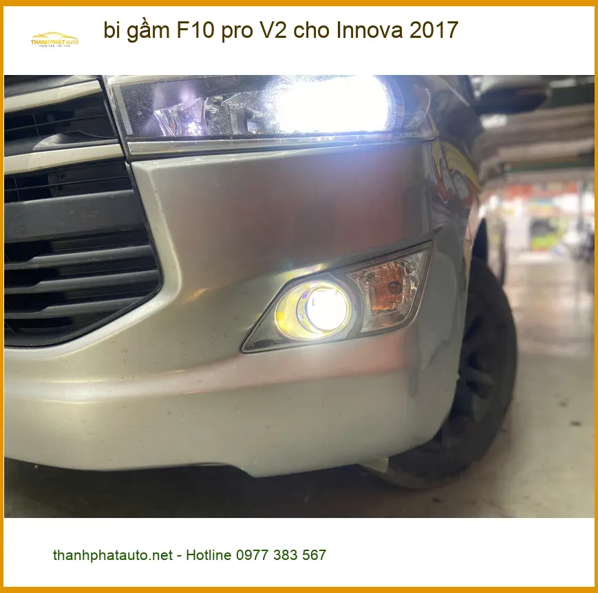Anh Nam lắp bi gầm F10 pro V2 cho Innova 2017 ở Phú Nhuận đèn zin yếu ảnh thực tế 4