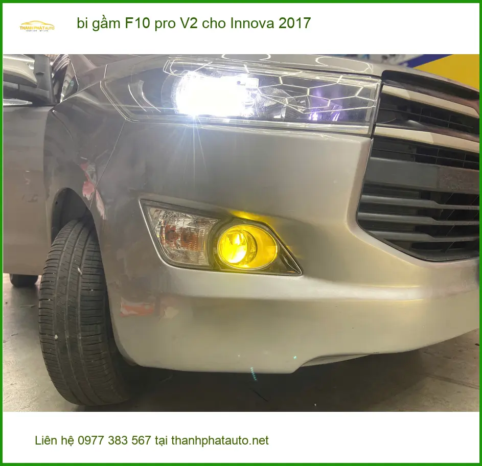 Anh Minh nâng cấp bi gầm F10 pro V2 cho Innova 2017 Quận 7 vì đèn zin yếu ảnh thực tế 3