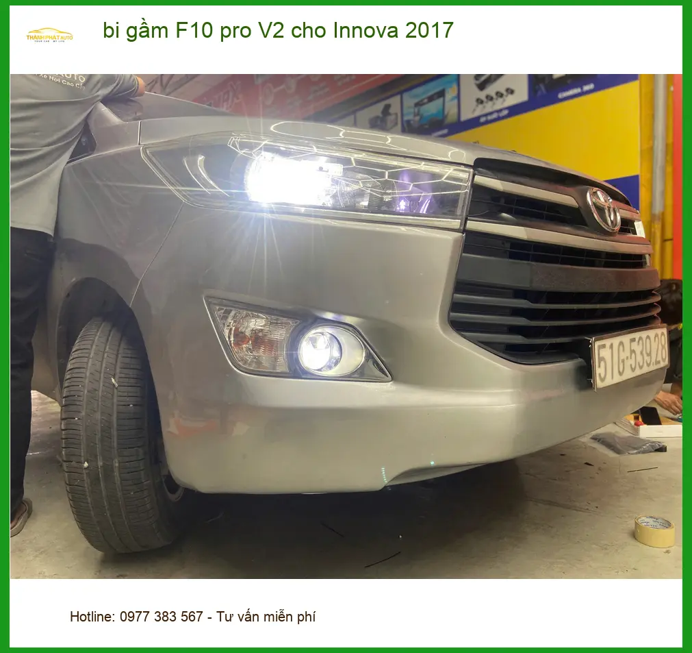 Anh Minh nâng cấp bi gầm F10 pro V2 cho Innova 2017 Quận 7 vì đèn zin yếu ảnh thực tế 4