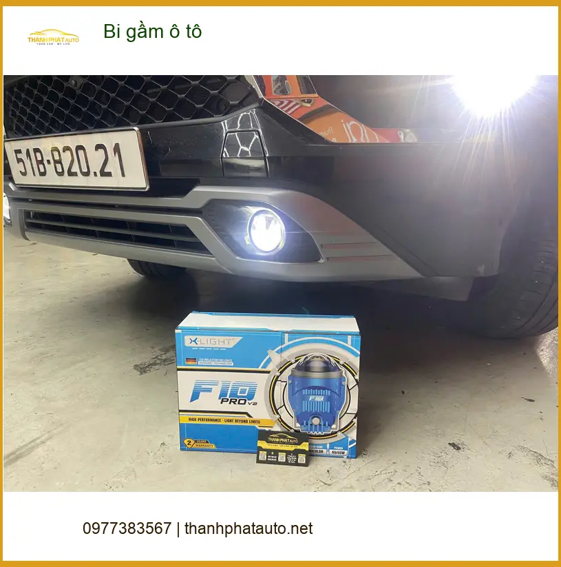 Chị Thanh độ bi gầm ô tô cho Kia Carnival ở Quận 12 vì đèn zin quá yếu khi đi đêm ảnh thực tế 4