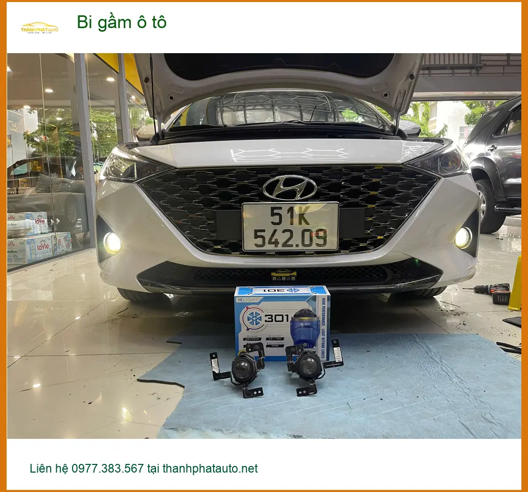 Anh Thắng độ bi gầm ô tô cho Ford Everest tại Quận Thủ Đức vì đèn zin yếu ảnh thực tế 4