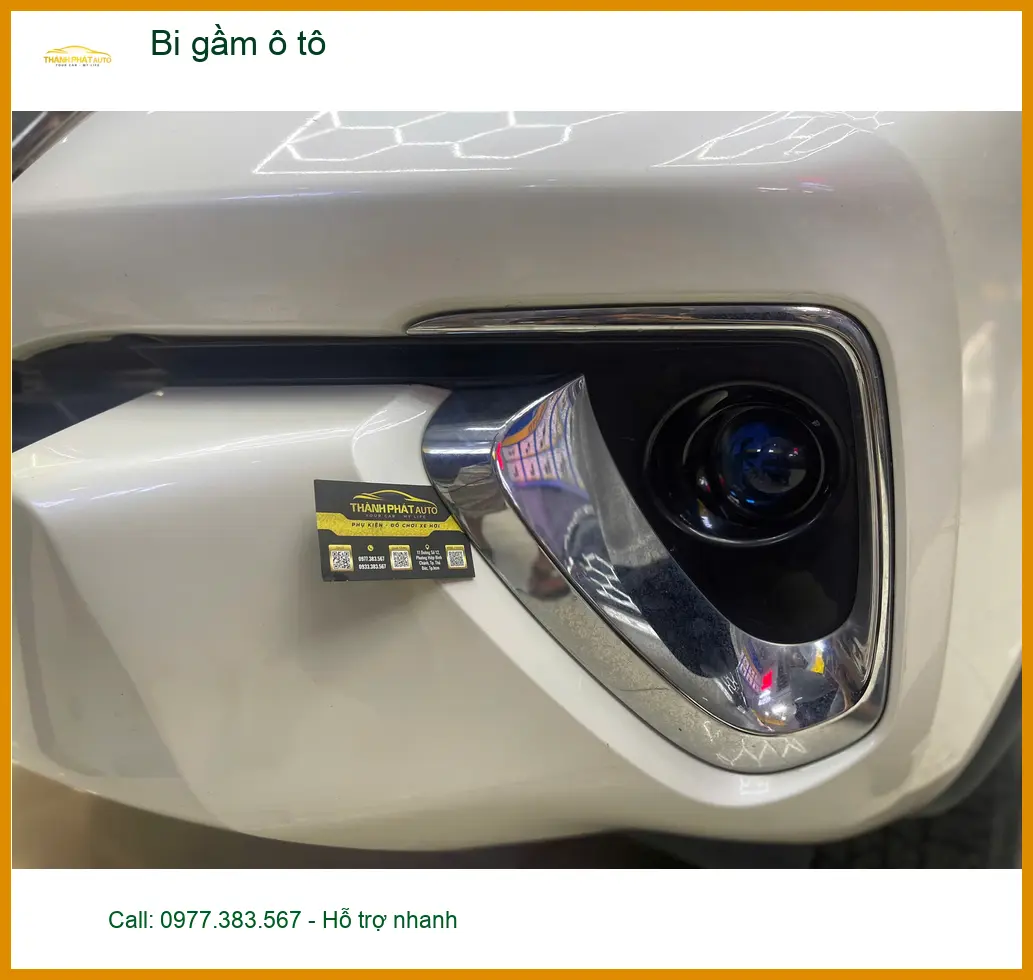 Chị Thảo độ bi gầm ô tô cho Hyundai SantaFe tại Quận 7 vì đèn zin quá yếu khi đi đêm ảnh thực tế 2