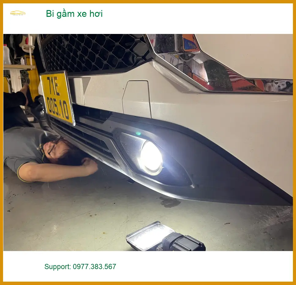Chú Tùng độ bi gầm xe hơi Hyundai Santa Fe tại Củ Chi để cải thiện tầm nhìn khi đi đêm ảnh thực tế 4