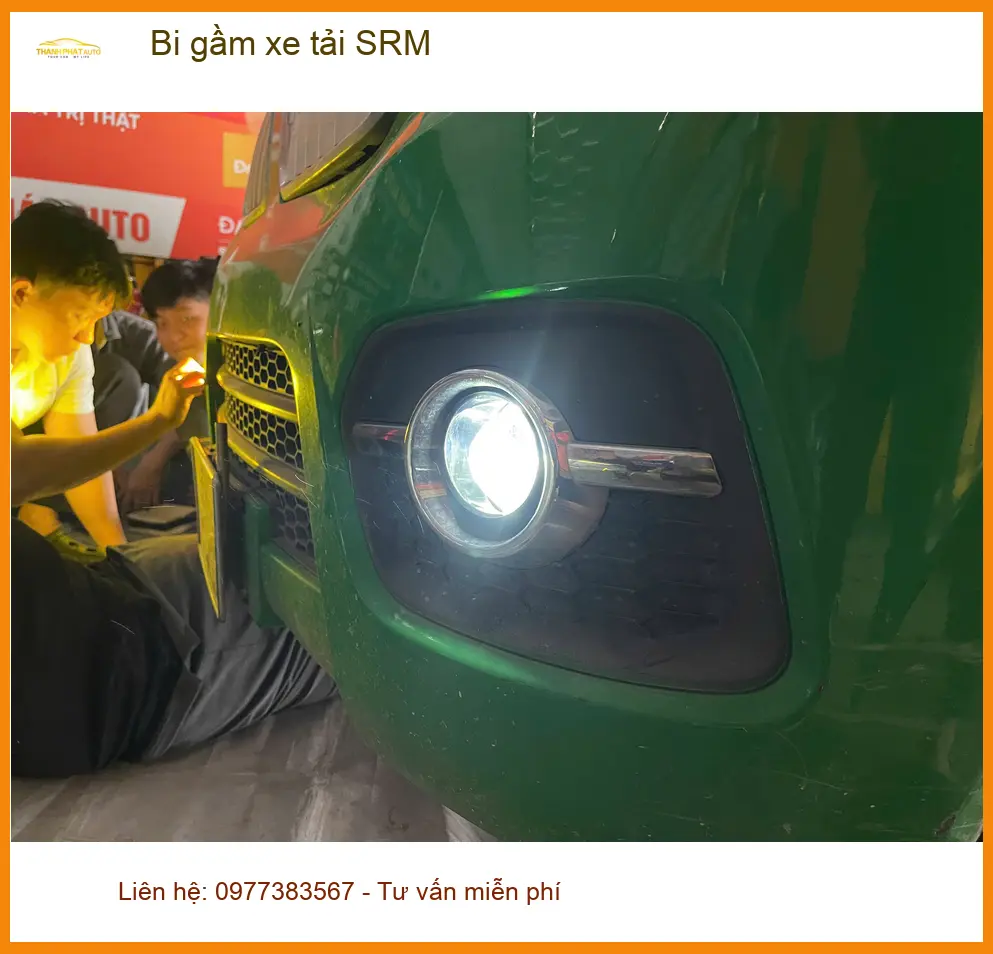 Anh Khải nâng cấp bi gầm xe tải SRM cho Hino 300 Series tại Gò Vấp