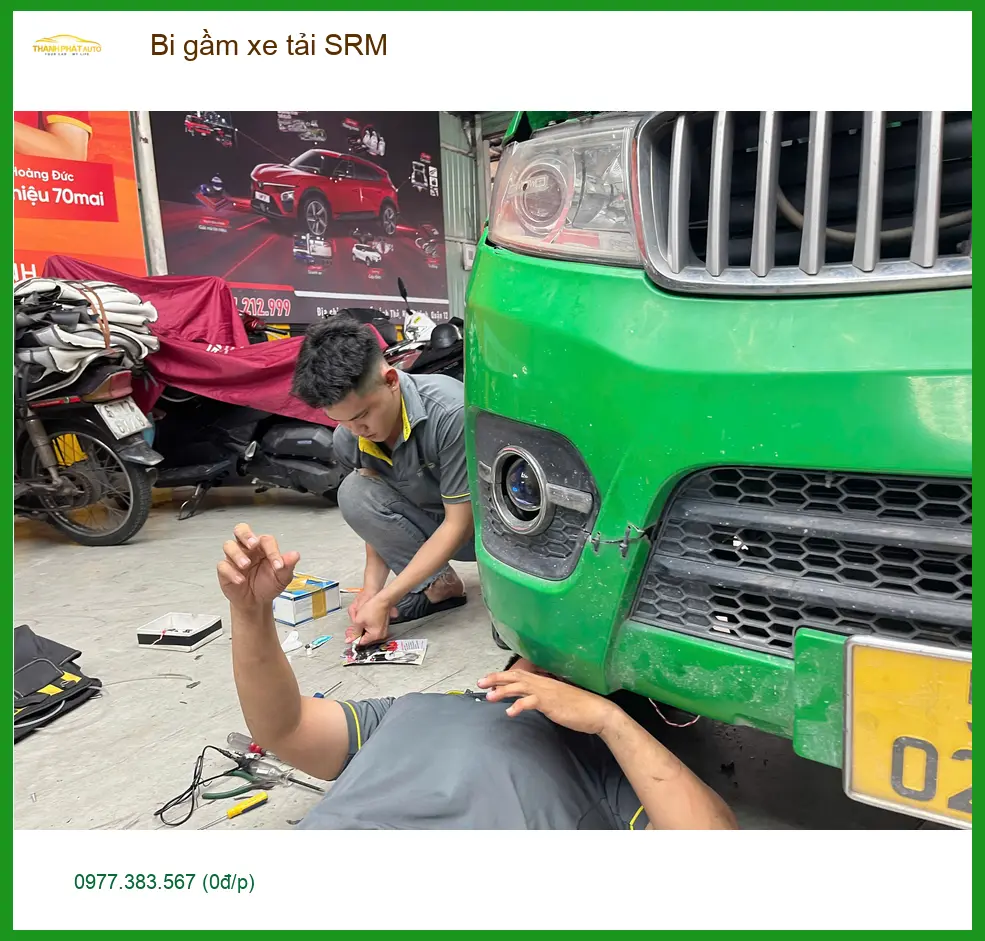 Anh Quang độ đèn bi gầm xe tải SRM cải thiện tầm nhìn ban đêm tại Quận 7 ảnh thực tế 5