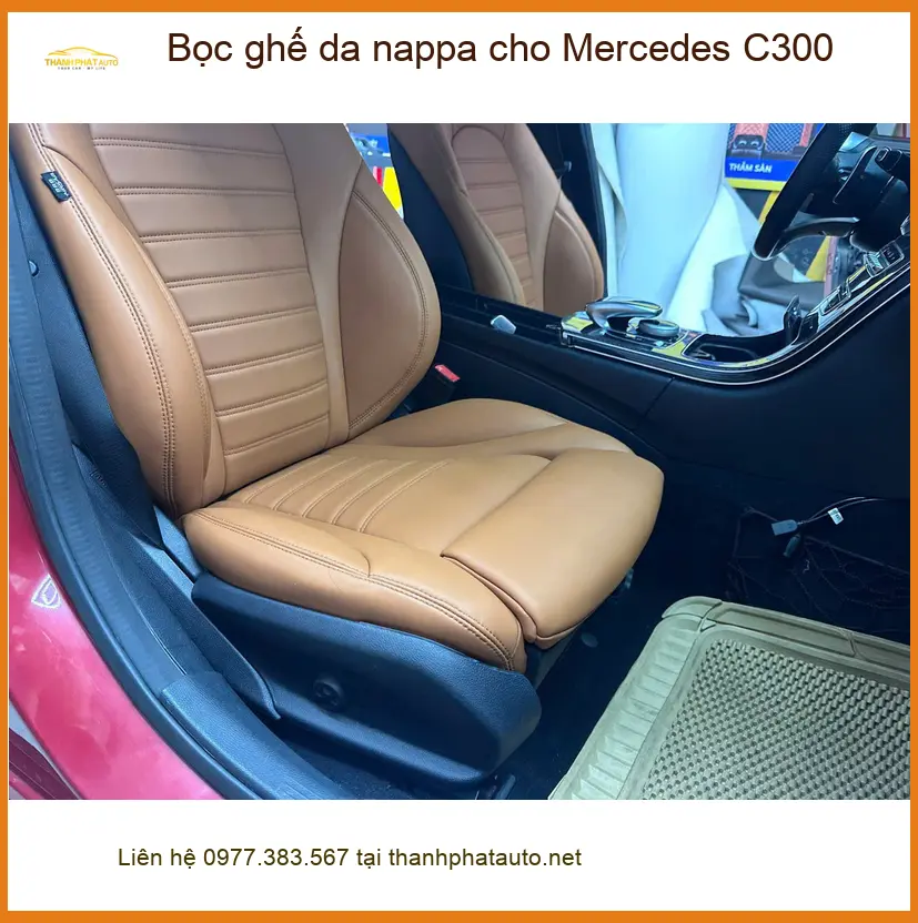 Anh Khải bọc ghế da nappa cho Mercedes C300 tại Cần Giờ để nội thất thêm đẳng cấp ảnh thực tế 2