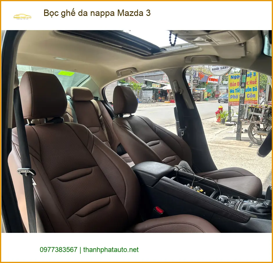 Anh Khôi bọc ghế da nappa Mazda 3 tại Quận Thủ Đức để nội thất sang trọng hơn ảnh thực tế 2