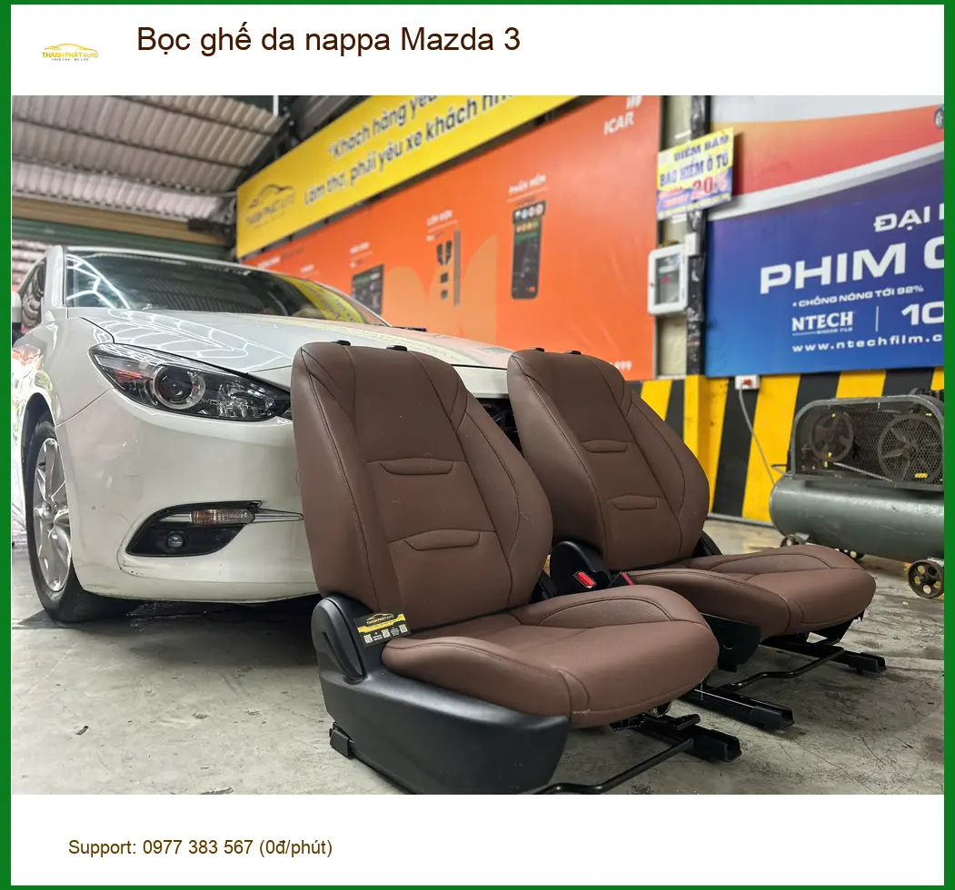 Anh Khôi bọc ghế da nappa Mazda 3 tại Quận Thủ Đức để nội thất sang trọng hơn ảnh thực tế 4