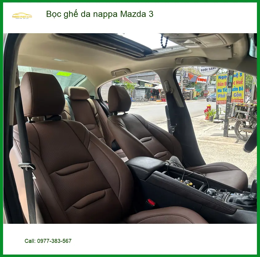 Bác Minh bọc ghế da nappa cho Mazda 3 ở Quận 2 để nâng tầm không gian xe