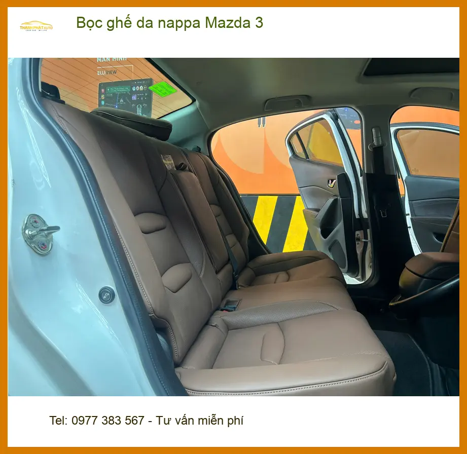 Bác Minh bọc ghế da nappa cho Mazda 3 ở Quận 2 để nâng tầm không gian xe ảnh thực tế 3