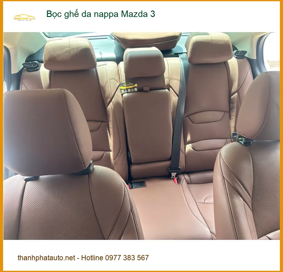 Anh Kiên bọc ghế da Nappa cho Mazda 3 tại Hóc Môn để nội thất thêm sang trọng
