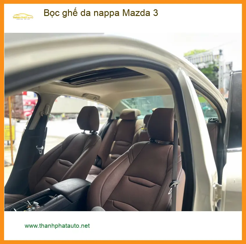 Anh Kiên bọc ghế da Nappa cho Mazda 3 tại Hóc Môn để nội thất thêm sang trọng ảnh thực tế 2