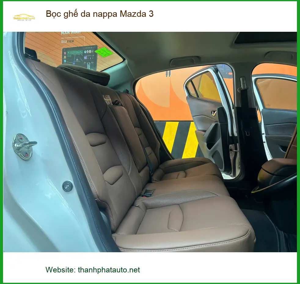 Anh Kiên bọc ghế da Nappa cho Mazda 3 tại Hóc Môn để nội thất thêm sang trọng ảnh thực tế 3