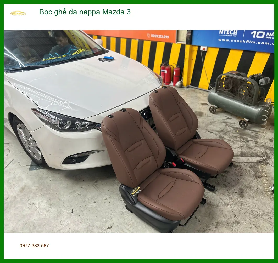Anh Hưng bọc ghế da Nappa Mazda 3 Quận Bình Thạnh để nâng tầm không gian xe ảnh thực tế 3