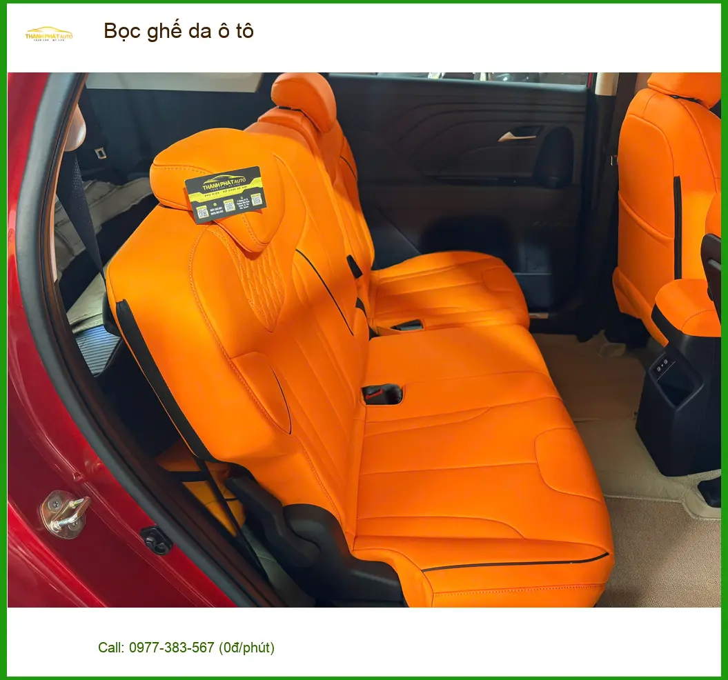 Anh Minh Khôi bọc ghế da ô tô Hyundai Santa Fe tại Quận 10 ảnh thực tế 3