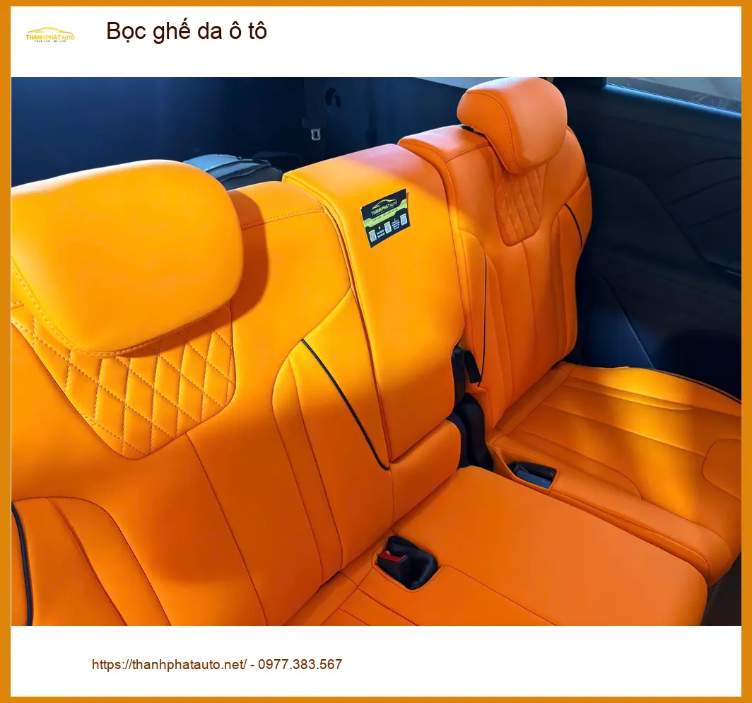 Anh Minh Khôi bọc ghế da ô tô Hyundai Santa Fe tại Quận 10 ảnh thực tế 4