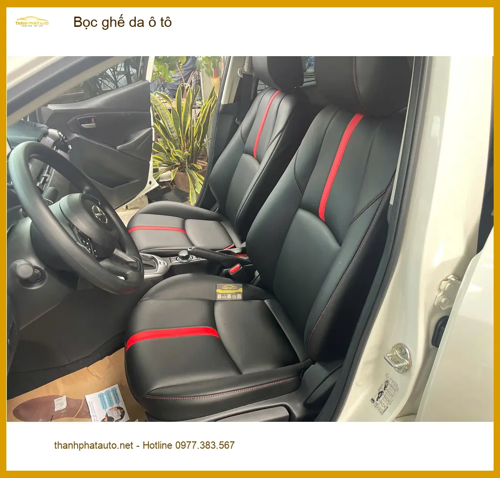 Chị Thanh Hương bọc ghế da ô tô Hyundai Santa Fe tại Cần Giờ nội thất sang trọng ảnh thực tế 4