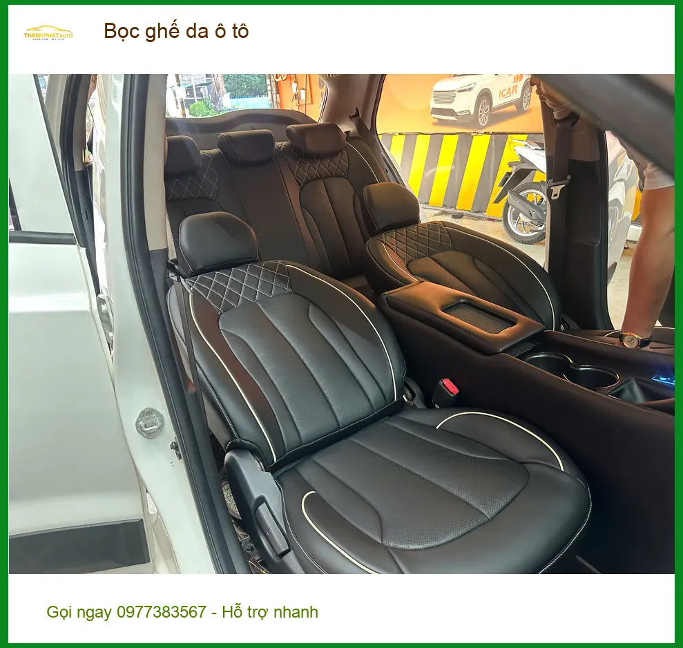 Chị Thảo bọc ghế da ô tô Honda CR-V tại Quận 7 vì ghế cũ đã xuống cấp ảnh thực tế 2