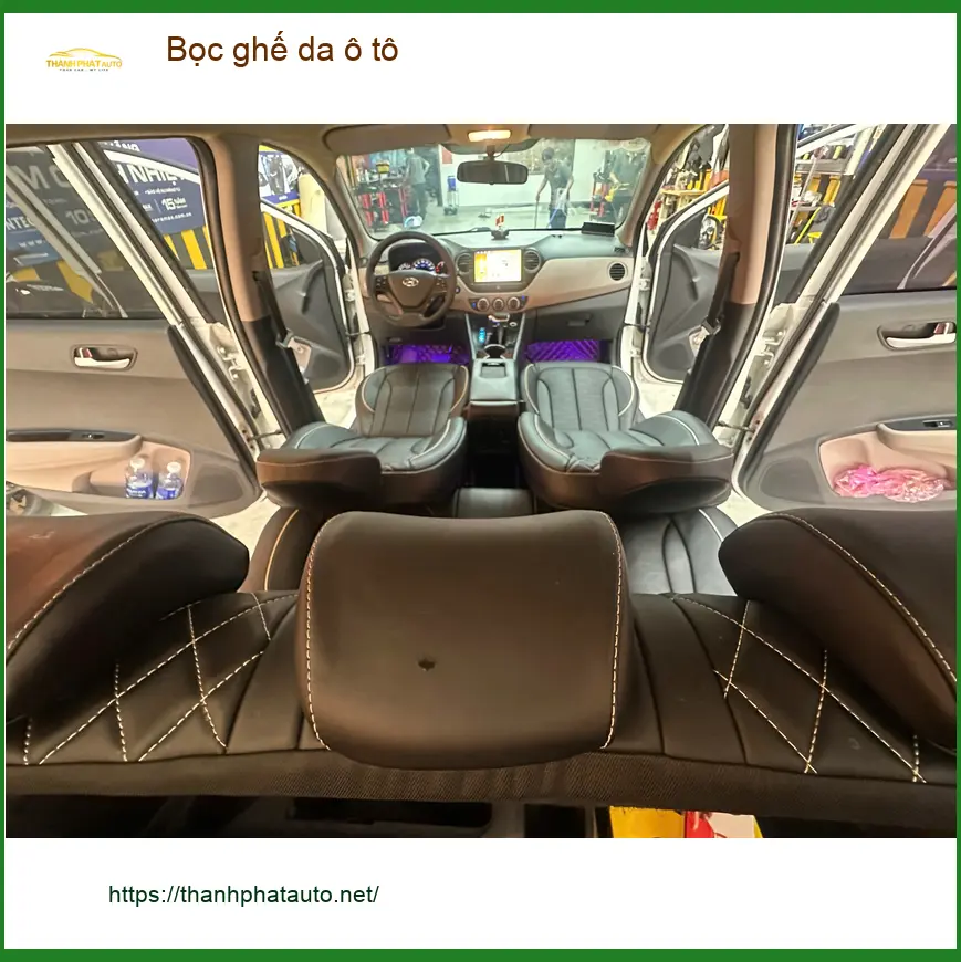 Anh Đạt bọc ghế da ô tô Hyundai Accent tại Quận Phú Nhuận ảnh thực tế 4