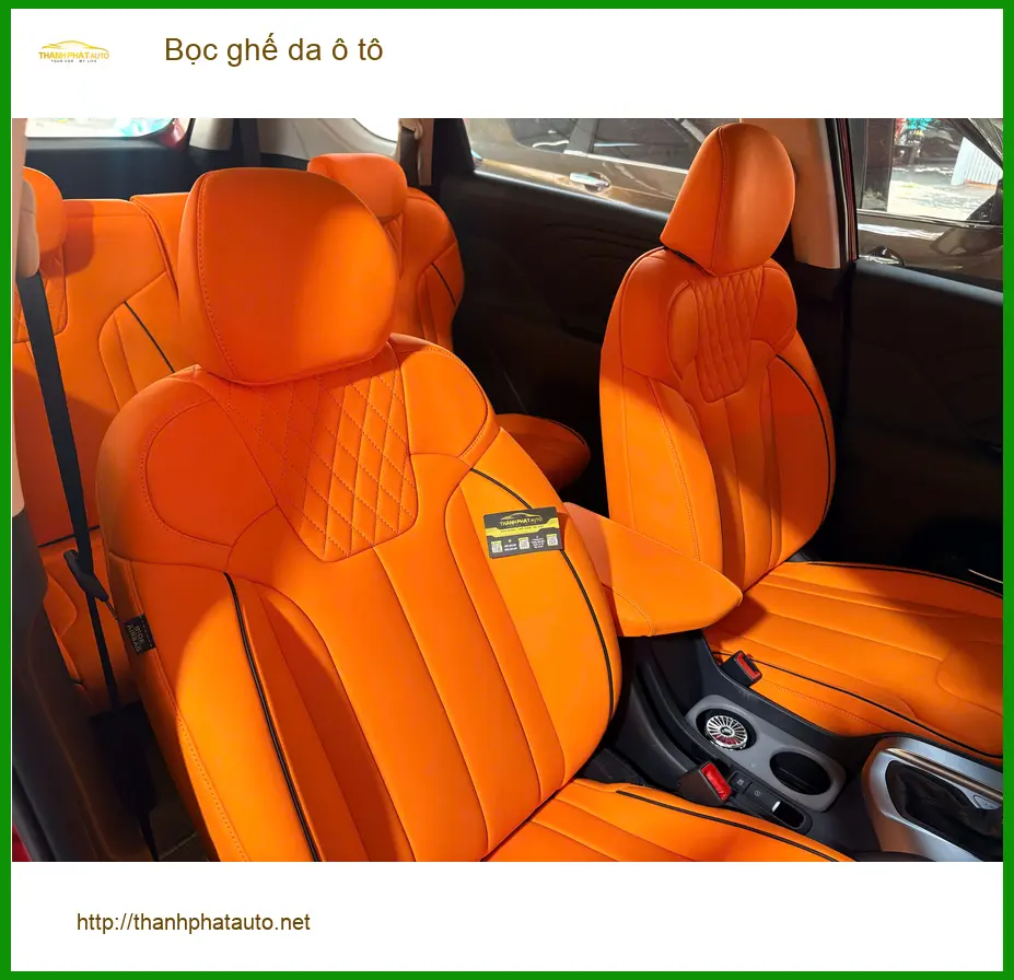 Anh Khải bọc ghế da ô tô Kia Carnival ở Gò Vấp, nội thất như mới ảnh thực tế 4