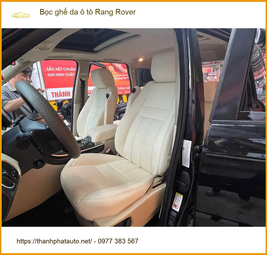 Anh Trường bọc ghế da ô tô Range Rover Evoque tại Củ Chi để nội thất thêm sang trọng ảnh thực tế 3