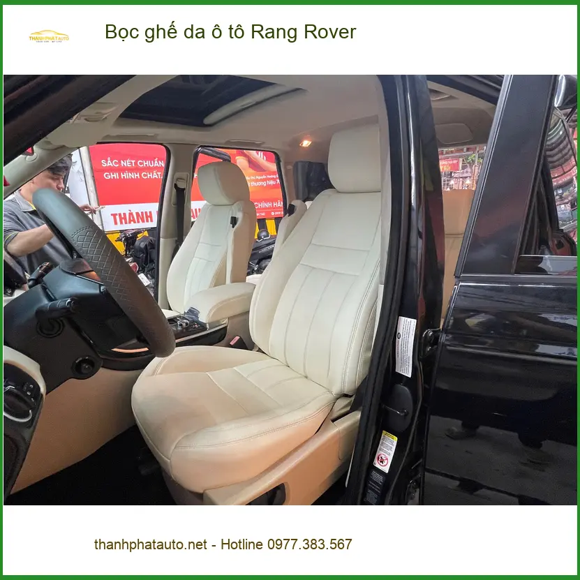 Chú Tân bọc ghế da Rang Rover tại Quận Cần Giờ để đổi mới không gian xe ảnh thực tế 2