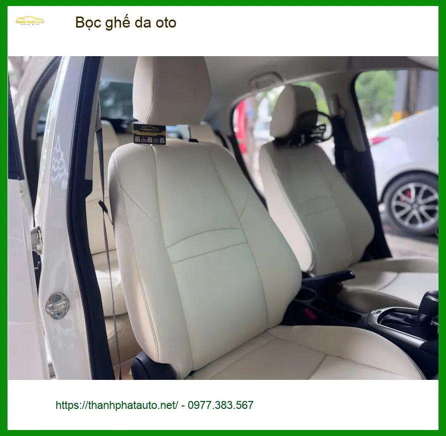 Chị Lan Anh bọc ghế da ô tô Hyundai Accent ở Quận 2, nội thất đẹp bền