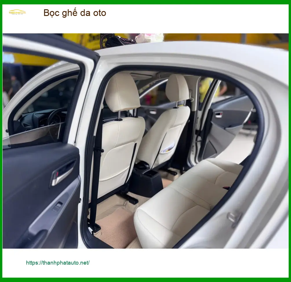 Chị Lan Anh bọc ghế da ô tô Hyundai Accent ở Quận 2, nội thất đẹp bền ảnh thực tế 2