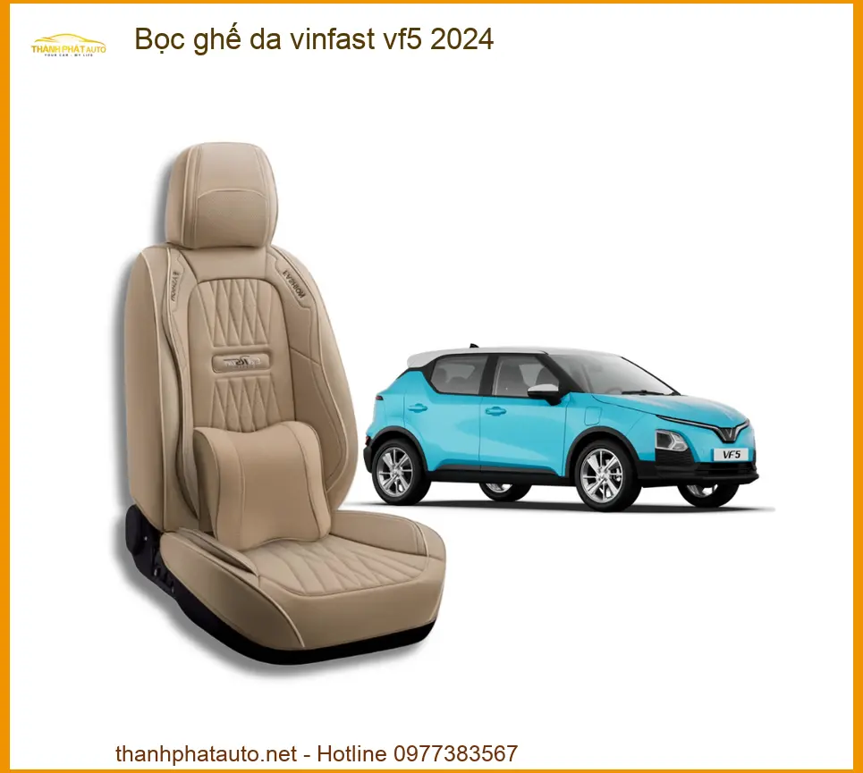 Bọc Ghế Da Cao Cấp VinFast VF5 2024 - Địa Chỉ Lắp Đặt Uy Tín TPHCM