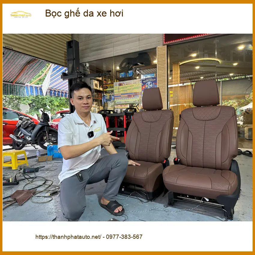 Chị Thanh bọc ghế da xe hơi Hyundai Accent tại Cần Giờ cho nội thất mới mẻ ảnh thực tế 2