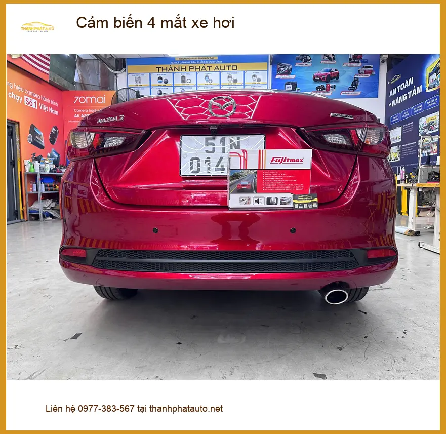 Anh Khang lắp cảm biến 4 mắt xe Hyundai Accent để đỗ xe an toàn hơn ở Bình Chánh ảnh thực tế 5