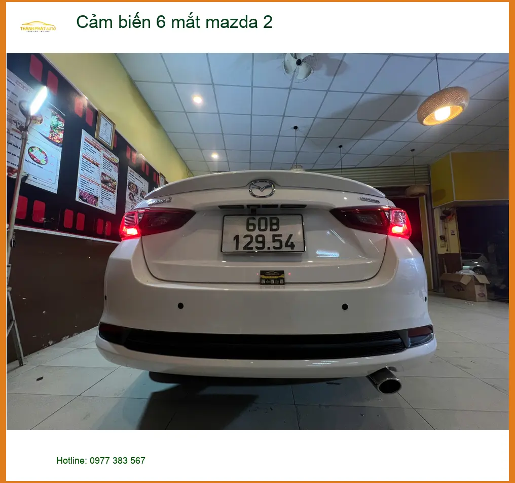 Anh Tấn lắp cảm biến 6 mắt Mazda 2 tại Quận Tân Bình để an toàn khi lùi chuồng ảnh thực tế 4