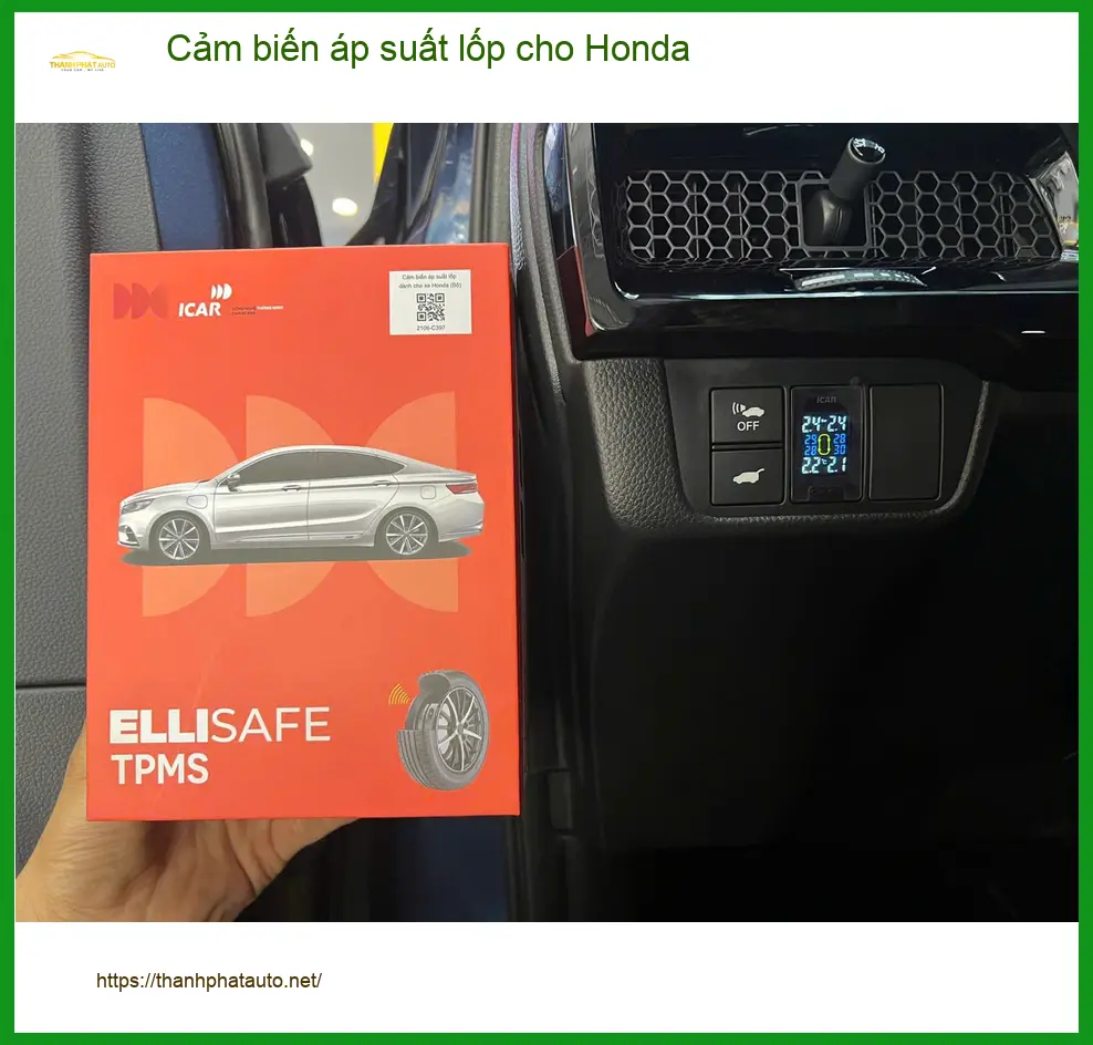 Anh Minh lắp cảm biến áp suất lốp cho Honda CRV tại Quận 2 để an tâm lái xe ảnh thực tế 2