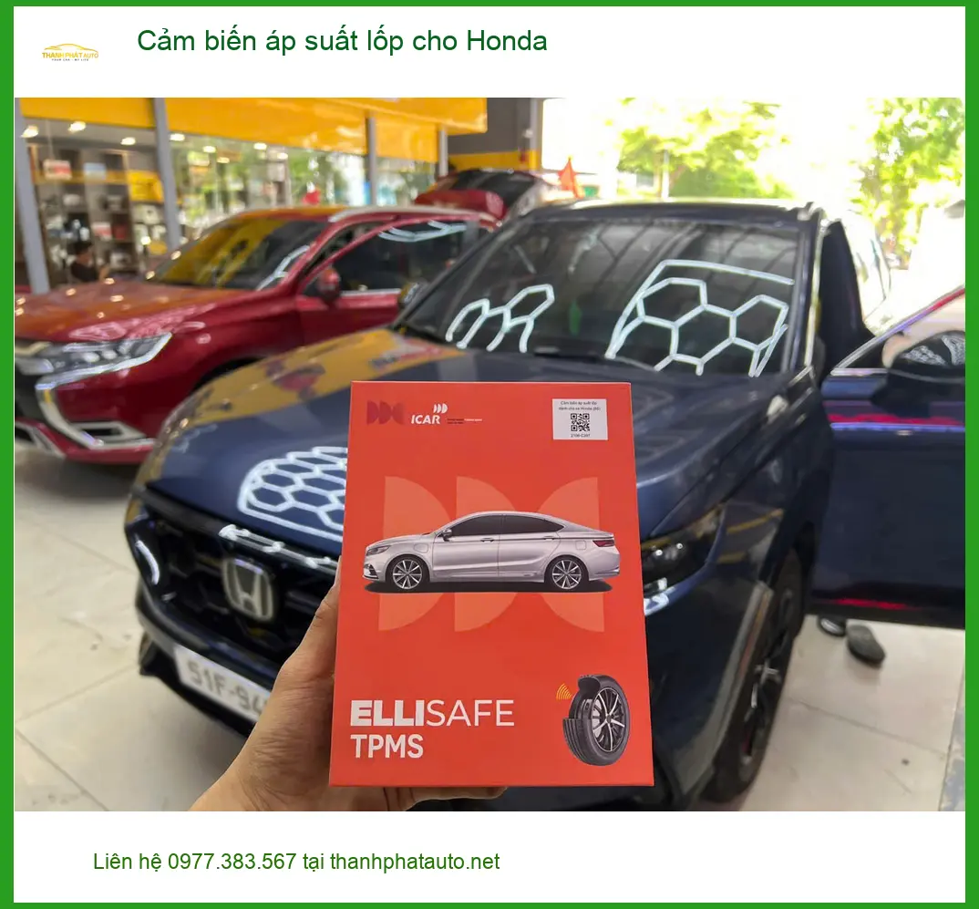 Chú Lâm lắp cảm biến áp suất lốp cho Honda CRV tại Quận 3 để an tâm lái xe ảnh thực tế 2