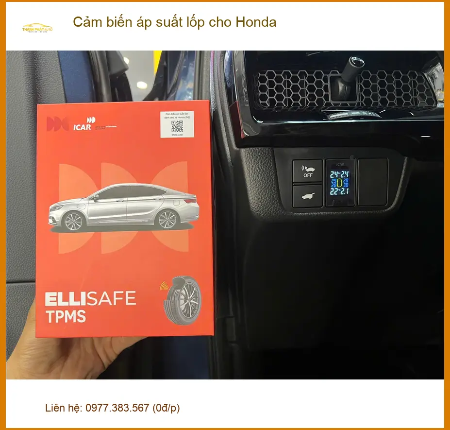 Chú Lâm lắp cảm biến áp suất lốp cho Honda CRV tại Quận 3 để an tâm lái xe ảnh thực tế 3