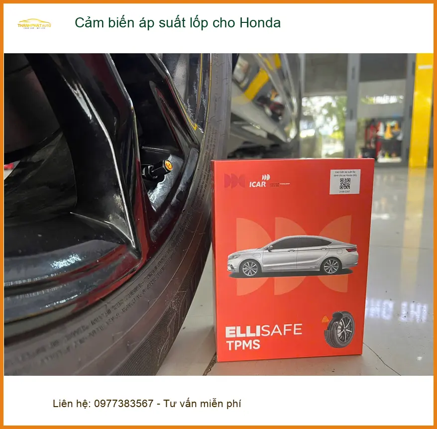 Anh Khải lắp cảm biến áp suất lốp cho Honda CR-V tại Quận Gò Vấp để kiểm soát lốp an toàn hơn ảnh thực tế 2