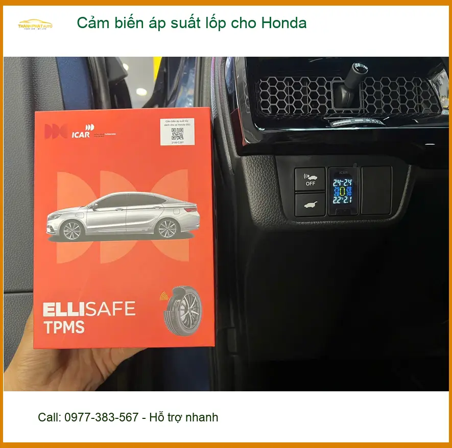 Anh Khải lắp cảm biến áp suất lốp cho Honda CR-V tại Quận Gò Vấp để kiểm soát lốp an toàn hơn ảnh thực tế 4