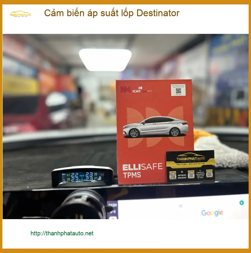 Chú Mạnh lắp cảm biến áp suất lốp Destinator tại Quận Gò Vấp để lái xe an toàn ảnh thực tế 3