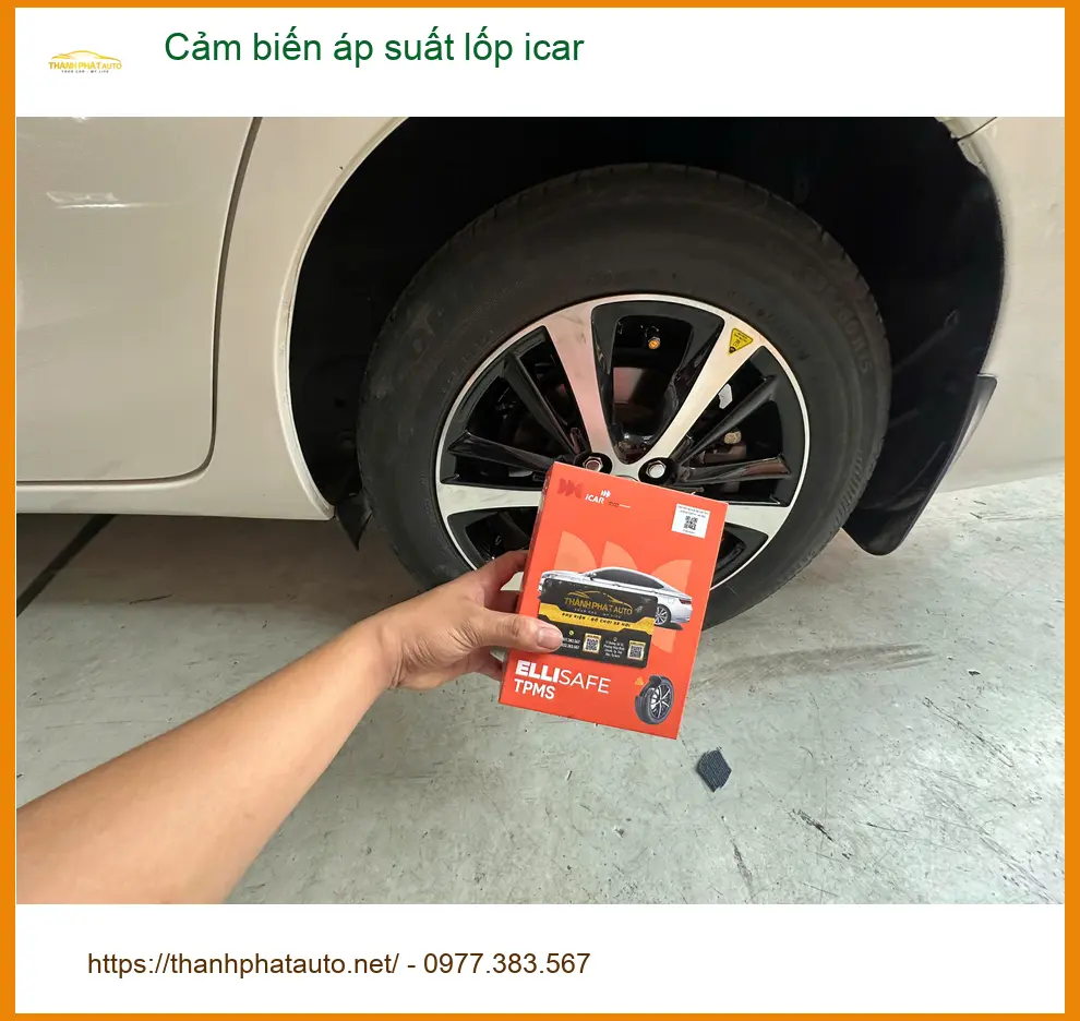 Anh Tấn lắp cảm biến áp suất lốp icar chính hãng cho Hyundai Accent Quận 12 ảnh thực tế 3