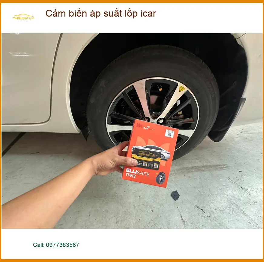 Bác Thành gắn cảm biến áp suất lốp Icar cho Hyundai Accent tại Hóc Môn. ảnh thực tế 3