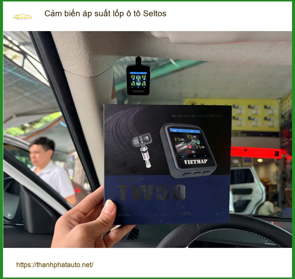 Chị Hà Vy lắp cảm biến áp suất lốp ô tô Seltos Quận 1 đảm bảo an toàn ảnh thực tế 5